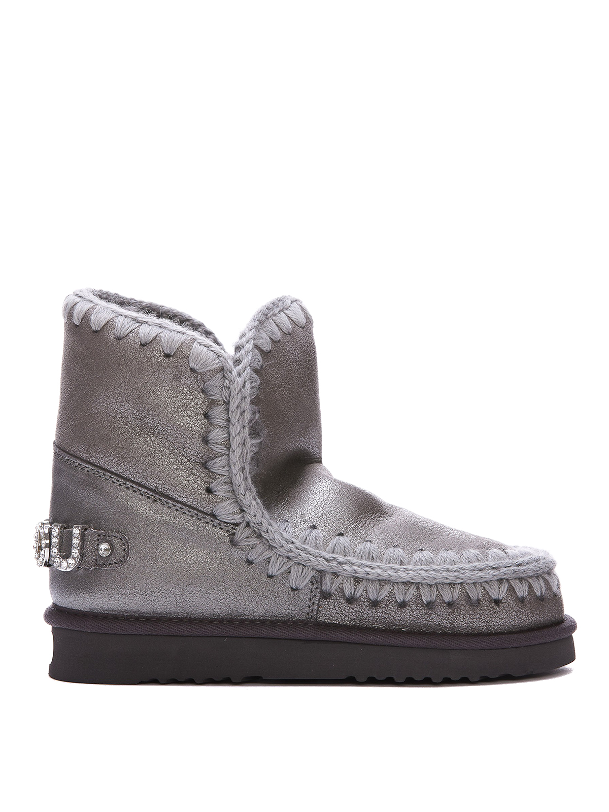 Logoed ankle boots 101036BDUIRO (mou / ブーツ ) | mou (ムー)