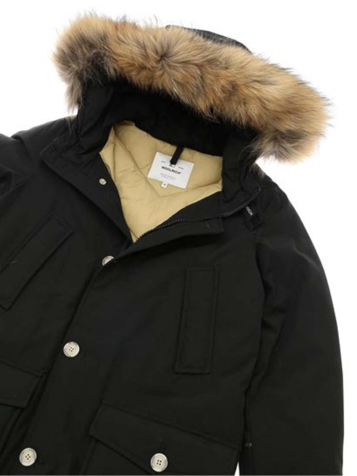 Padded parka with fur-trimmed hood WKCPS2123UT0641BLKNERO (WOOLRICH / コート ) | WOOLRICH (ウールリッチ)(2)