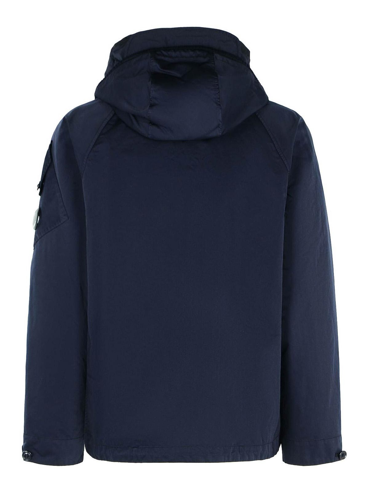 Navy Polyester Blend Hooded Jacket 19CMOW189A110089G888 (C.P. Company / ダウンジャケット・コート ) | C.P. Company (シーピーカンパニー)(1)