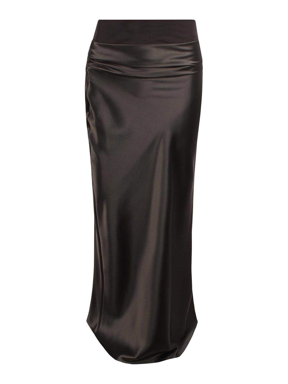 Gonna Lunga In Satin NW25PFSK02669DARKGREENANTHRACIT (Nanushka / スカート ) | Nanushka (ナヌーシュカ)