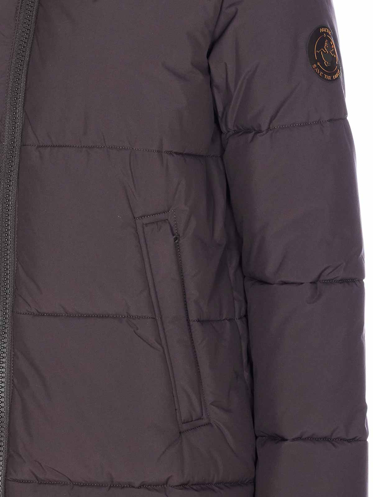 Brown Black Long Down Jacket P41474WLEAF2140009 (SAVE THE DUCK / ダウンジャケット・コート ) | SAVE THE DUCK (セイブ ザ ダック)(2)