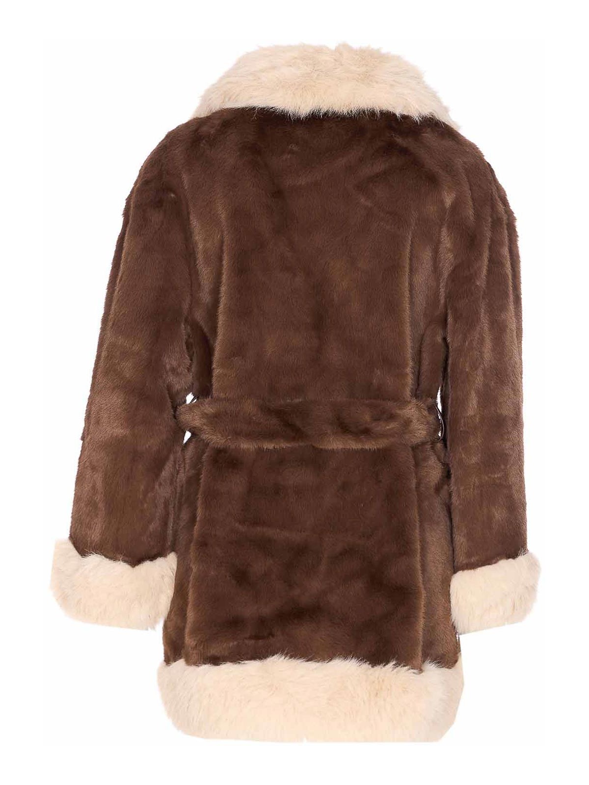 Brown Penny Faux Fur Jacket 73C19EX01MARRBEIGE (V°73 / レザー&ファージャケット・コート ) | V°73 (ヴィ セッタンタトレ)(1)