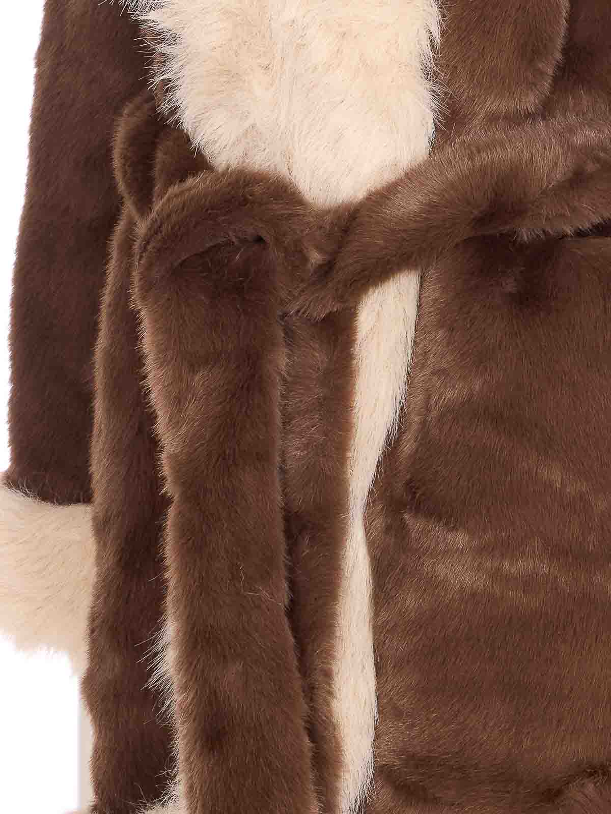 Brown Penny Faux Fur Jacket 73C19EX01MARRBEIGE (V°73 / レザー&ファージャケット・コート ) | V°73 (ヴィ セッタンタトレ)(2)