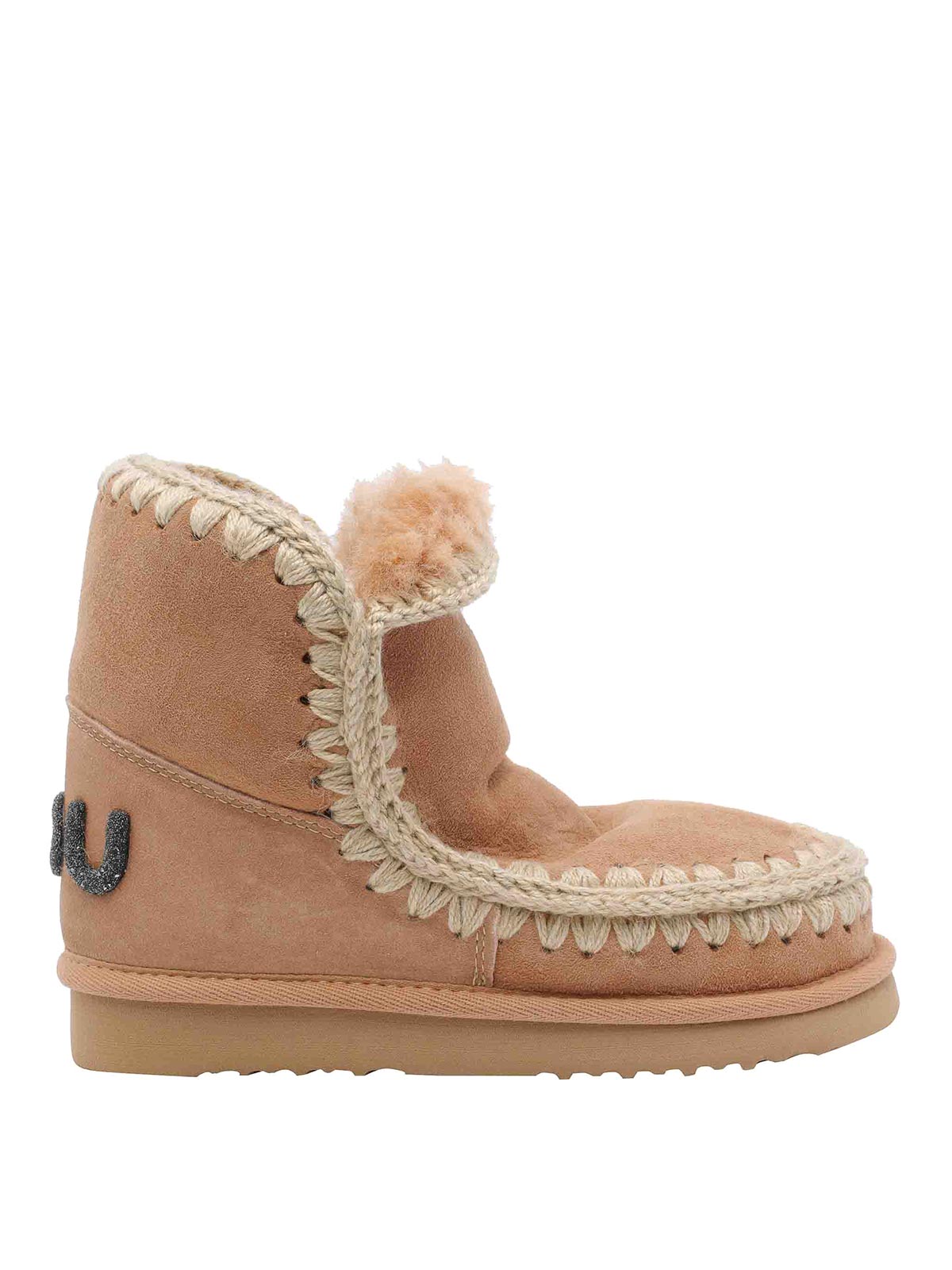 Suede Eskimo Glitter Logo Booties 101050ASAV (mou / ブーツ ) | mou (ムー)