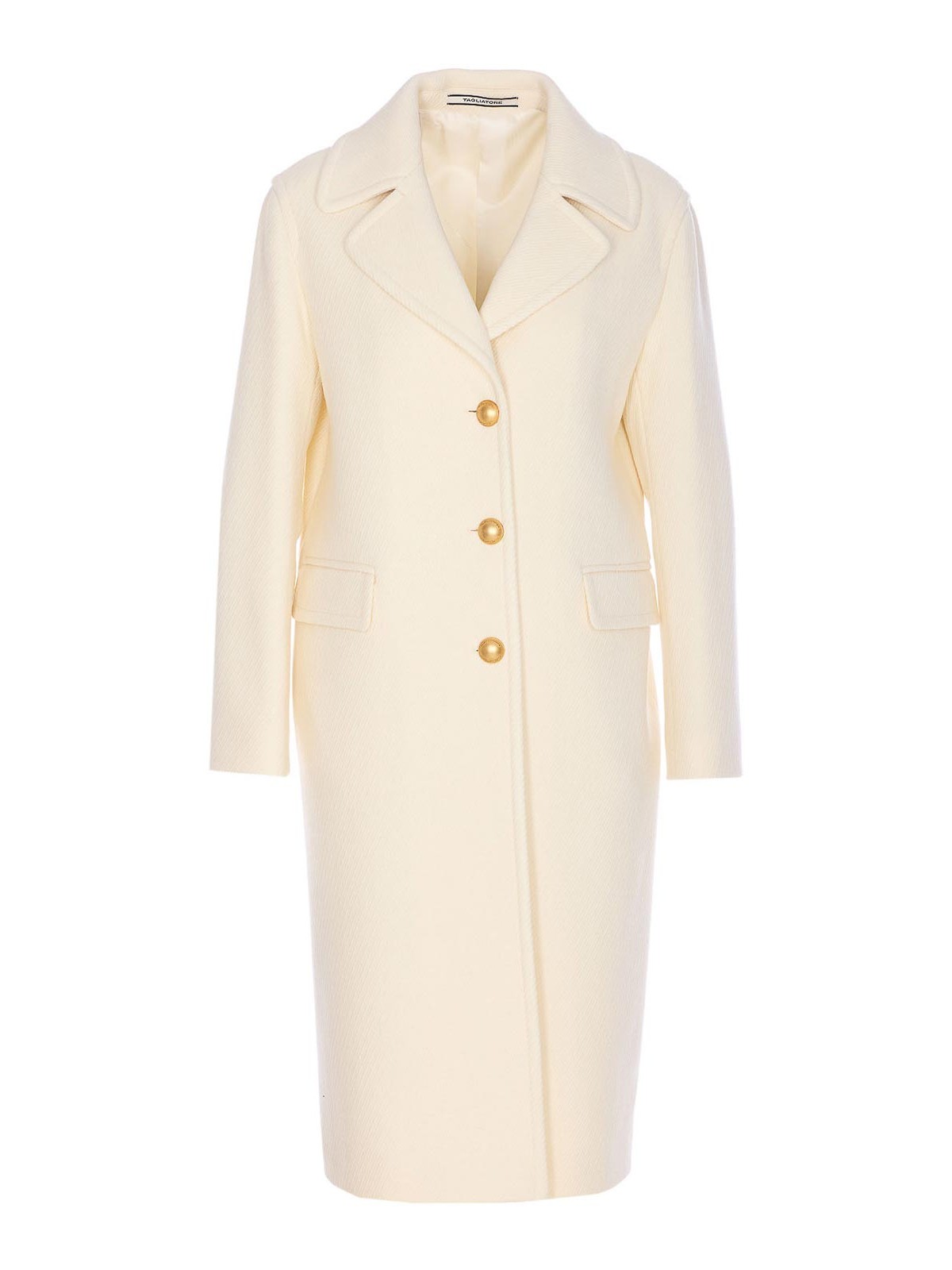 White Layla Coat With Frontal Buttons Closure LAYLA340281EX822 (TAGLIATORE / コート ) | TAGLIATORE (タリアトーレ)