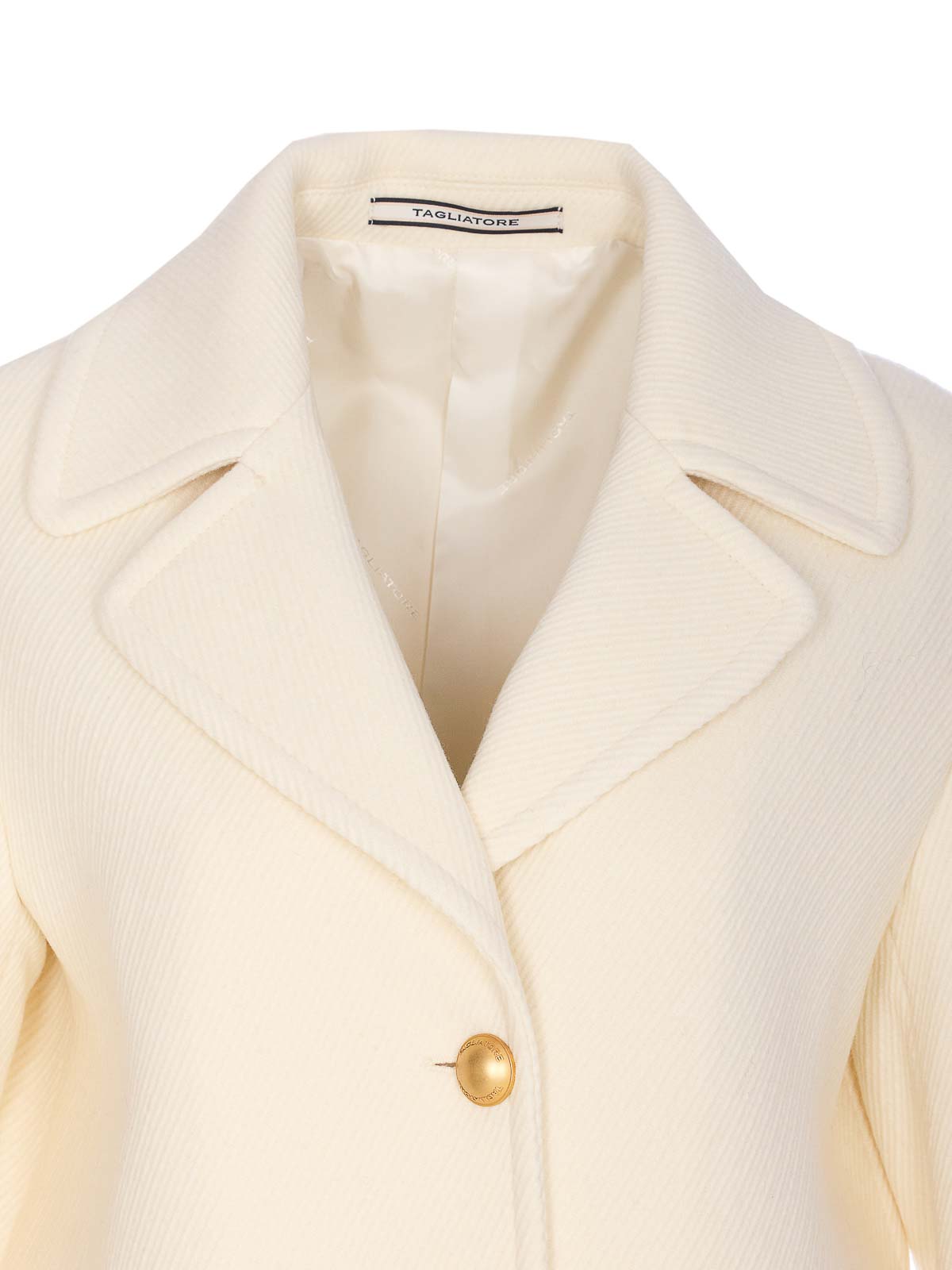 White Layla Coat With Frontal Buttons Closure LAYLA340281EX822 (TAGLIATORE / コート ) | TAGLIATORE (タリアトーレ)(3)
