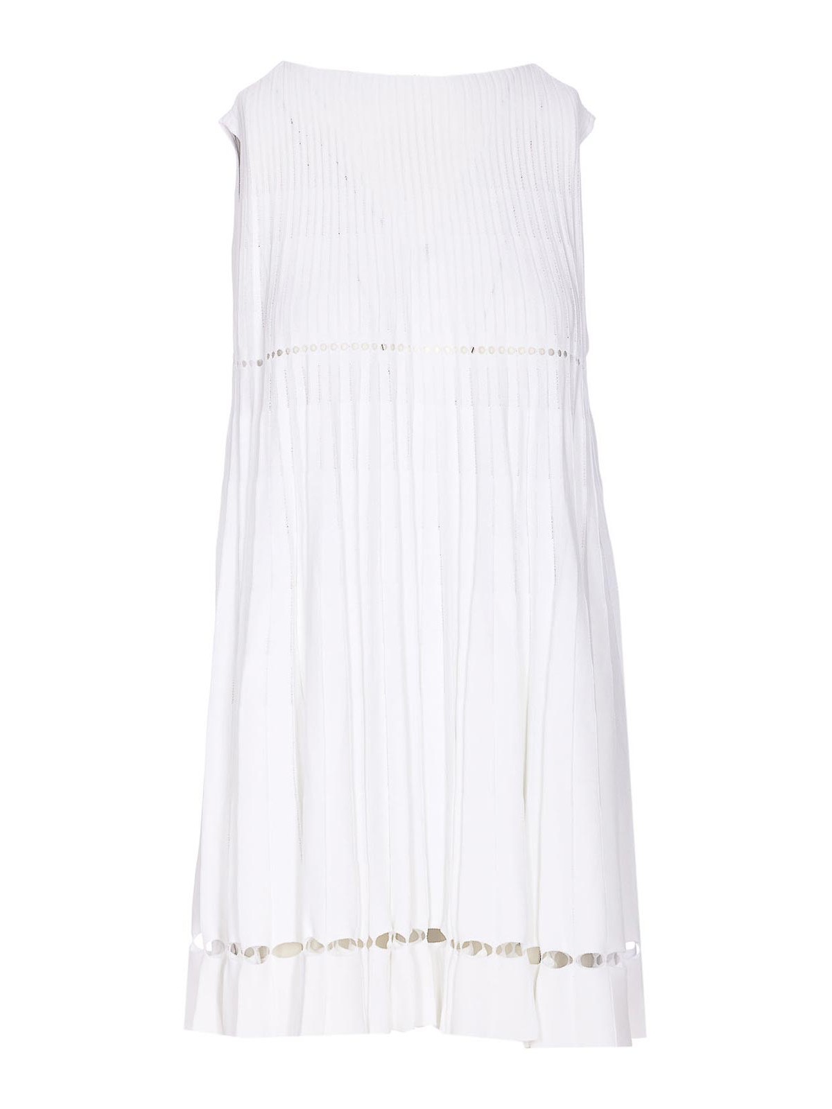 White Pleated Dress AA9R2674K078B000 (ALAIA / ワンピース・ドレス・オールインワン ) | ALAIA (アライア)