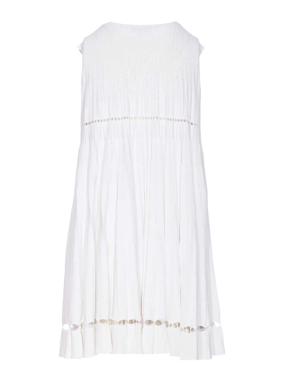 White Pleated Dress AA9R2674K078B000 (ALAIA / ワンピース・ドレス・オールインワン ) | ALAIA (アライア)(1)