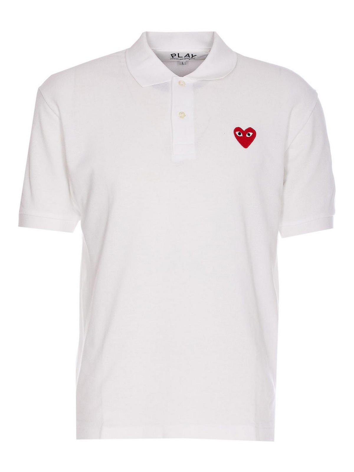 White Polo T0065 (PLAY Comme Des Garçons / ポロシャツ ) | PLAY Comme Des Garçons (プレイ コムデギャルソン)