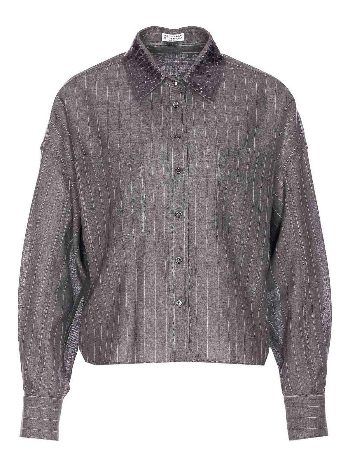 Striped Shirt MP908RE506C040 (Brunello Cucinelli / シャツ・ブラウス ) | Brunello Cucinelli (ブルネロ・クチネリ)