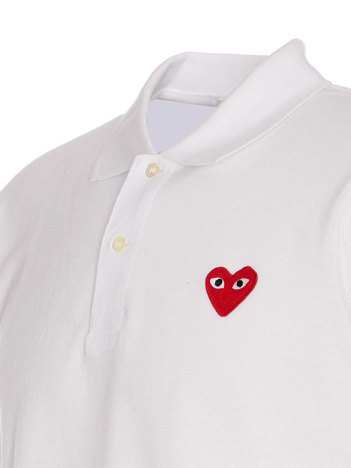 White Polo T0065 (PLAY Comme Des Garçons / ポロシャツ ) | PLAY Comme Des Garçons (プレイ コムデギャルソン)(2)