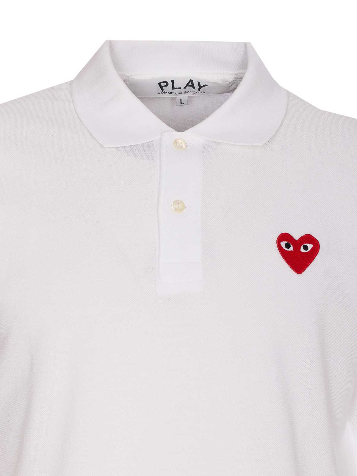White Polo T0065 (PLAY Comme Des Garçons / ポロシャツ ) | PLAY Comme Des Garçons (プレイ コムデギャルソン)(3)