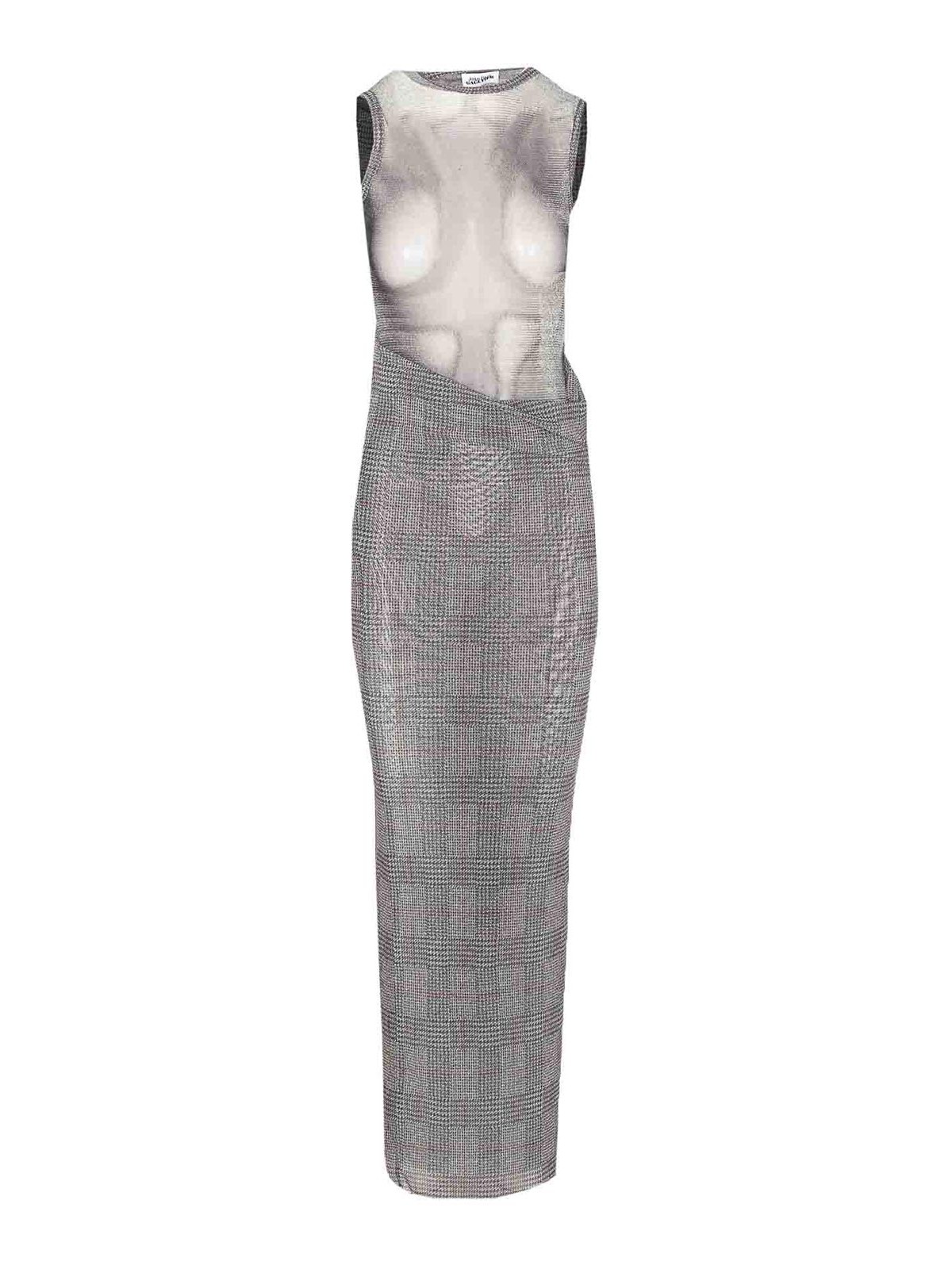 Prince Of Wales Mesh Long Dress DR061M007P087930 (Jean Paul GAULTIER / ワンピース・ドレス・オールインワン ) | Jean Paul GAULTIER (ジャンポール ゴルチエ)