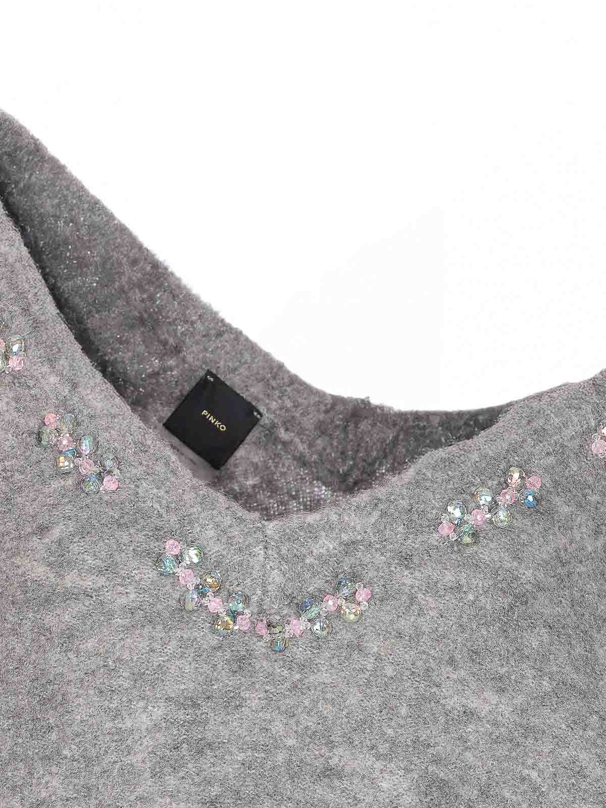Wool Blend Sweater With Jewel Embroidery 105947A2YEII2 (PINKO / ニット・セーター・カーディガン ) | PINKO (ピンコ)(3)