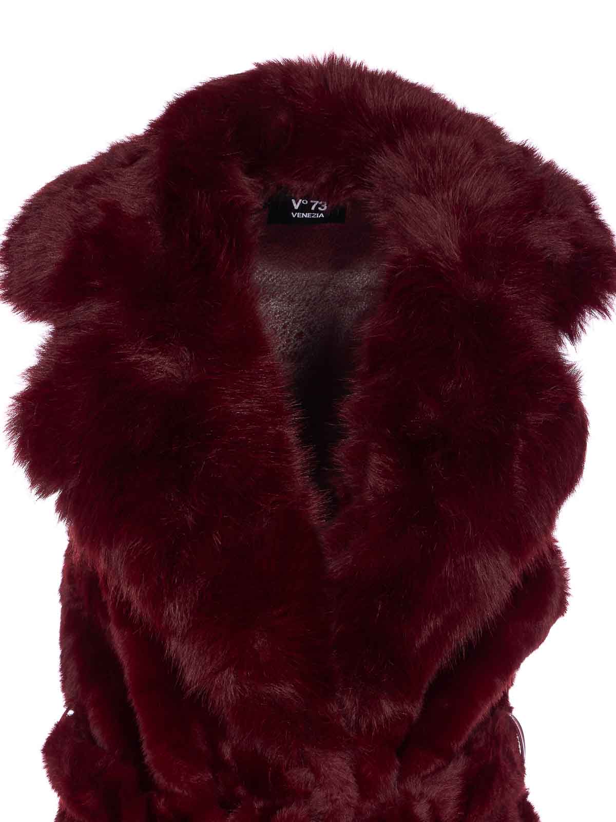 Bordeaux Penny Faux Fur Vest 73C19EX04RUBINO (V°73 / ベスト ) | V°73 (ヴィ セッタンタトレ)(3)