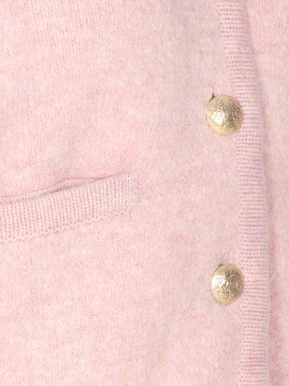 Soft Pink Collarless Knit Jacket UDJA5D221P1SOFTPINK (Dunst / ニット・セーター・カーディガン ) | Dunst (ダンスト)(2)