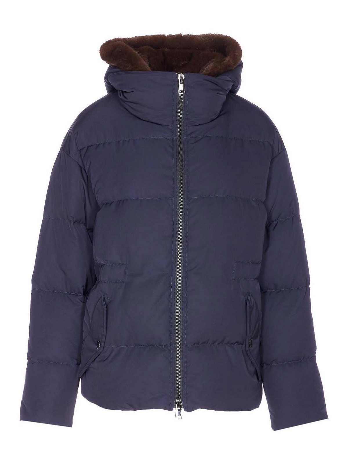 Blue Down Jacket YV25757NAVYMOROBROWN (LOU ANDREA / ダウンジャケット・コート ) | LOU ANDREA (ルーアンドレア)