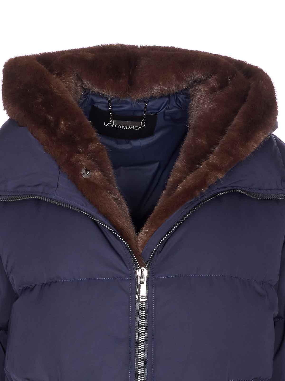 Blue Down Jacket YV25757NAVYMOROBROWN (LOU ANDREA / ダウンジャケット・コート ) | LOU ANDREA (ルーアンドレア)(3)