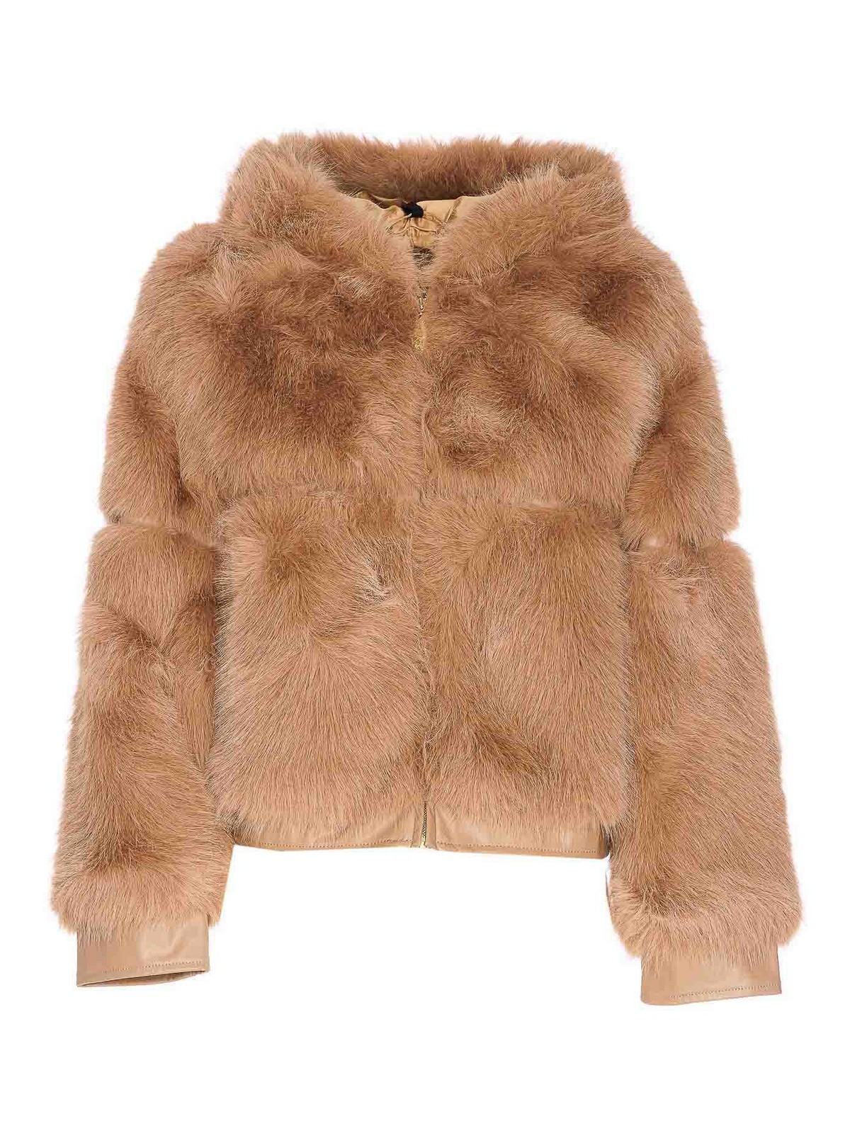 Beige Penny Faux Fur Jacket 73C19EX02NATURALE (V°73 / レザー&ファージャケット・コート ) | V°73 (ヴィ セッタンタトレ)