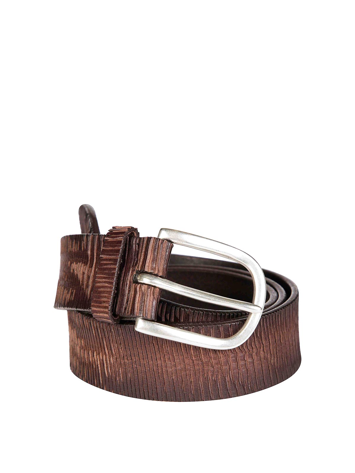 Blade belt in leather 35cm U08173BLATMORO (ORCIANI / ベルト・サスペンダー ) | ORCIANI (オルチアーニ)