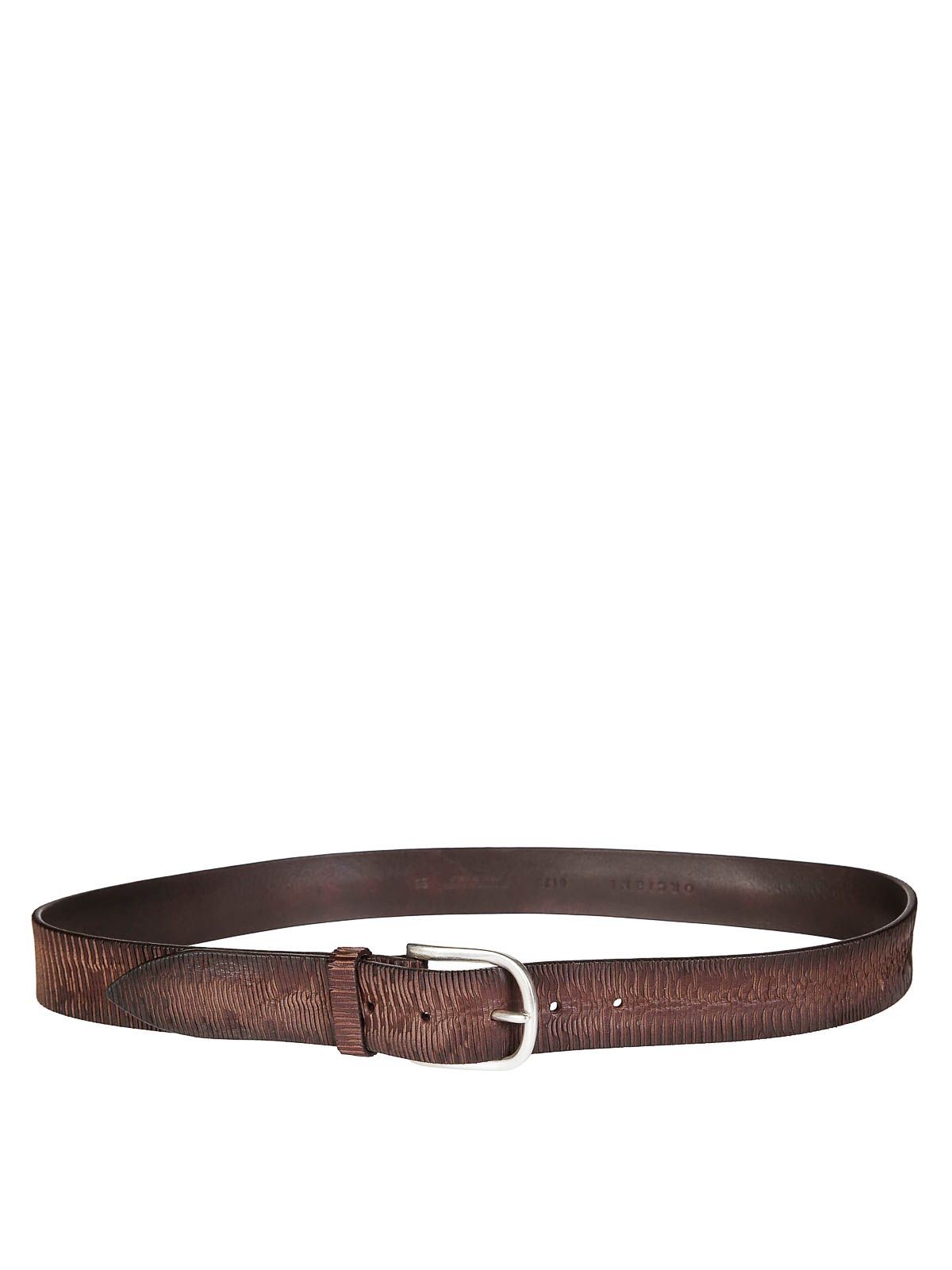 Blade belt in leather 35cm U08173BLATMORO (ORCIANI / ベルト・サスペンダー ) | ORCIANI (オルチアーニ)(1)