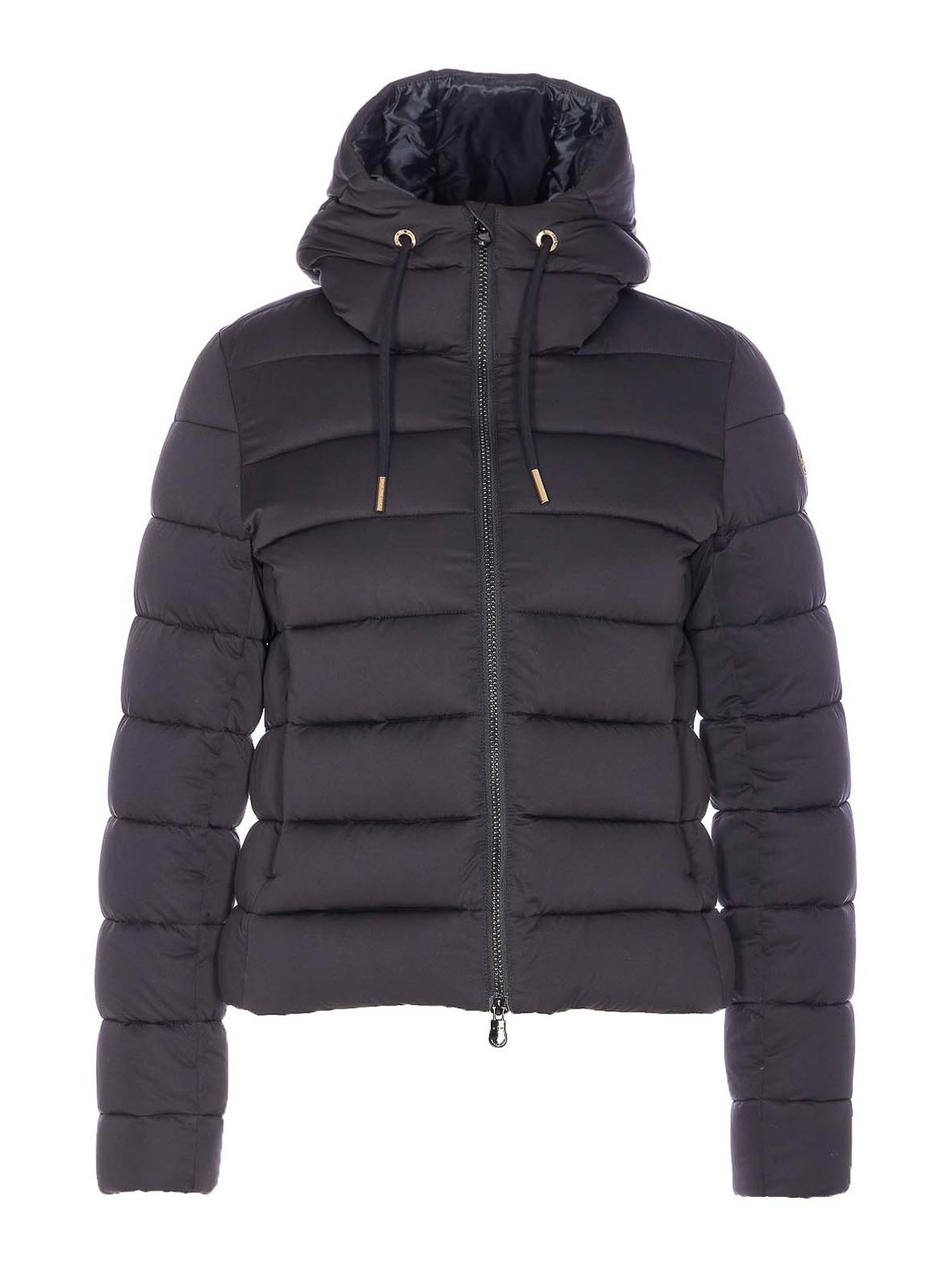 Black Down Jacket With Frontal Zip Closure D32460WEDEL2110000 (SAVE THE DUCK / ダウンジャケット・コート ) | SAVE THE DUCK (セイブ ザ ダック)