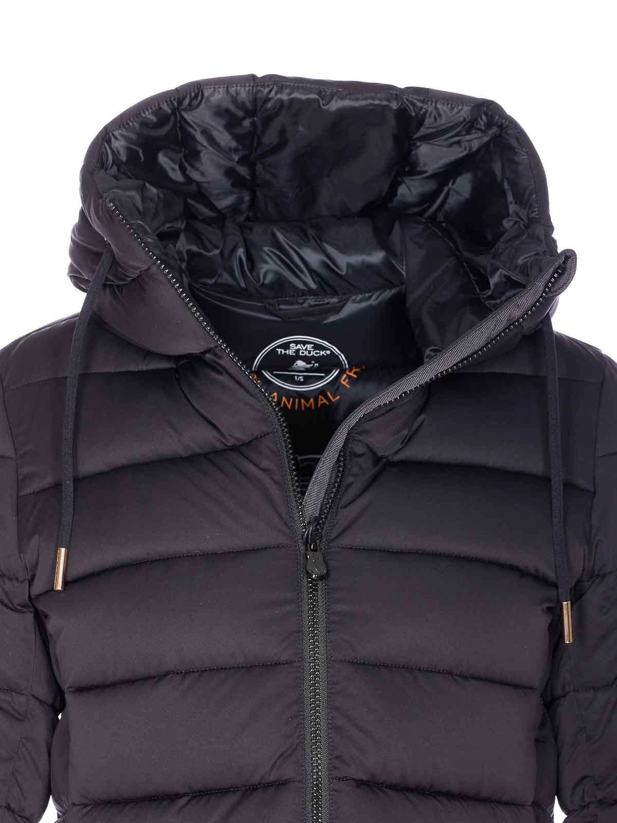 Black Down Jacket With Frontal Zip Closure D32460WEDEL2110000 (SAVE THE DUCK / ダウンジャケット・コート ) | SAVE THE DUCK (セイブ ザ ダック)(3)