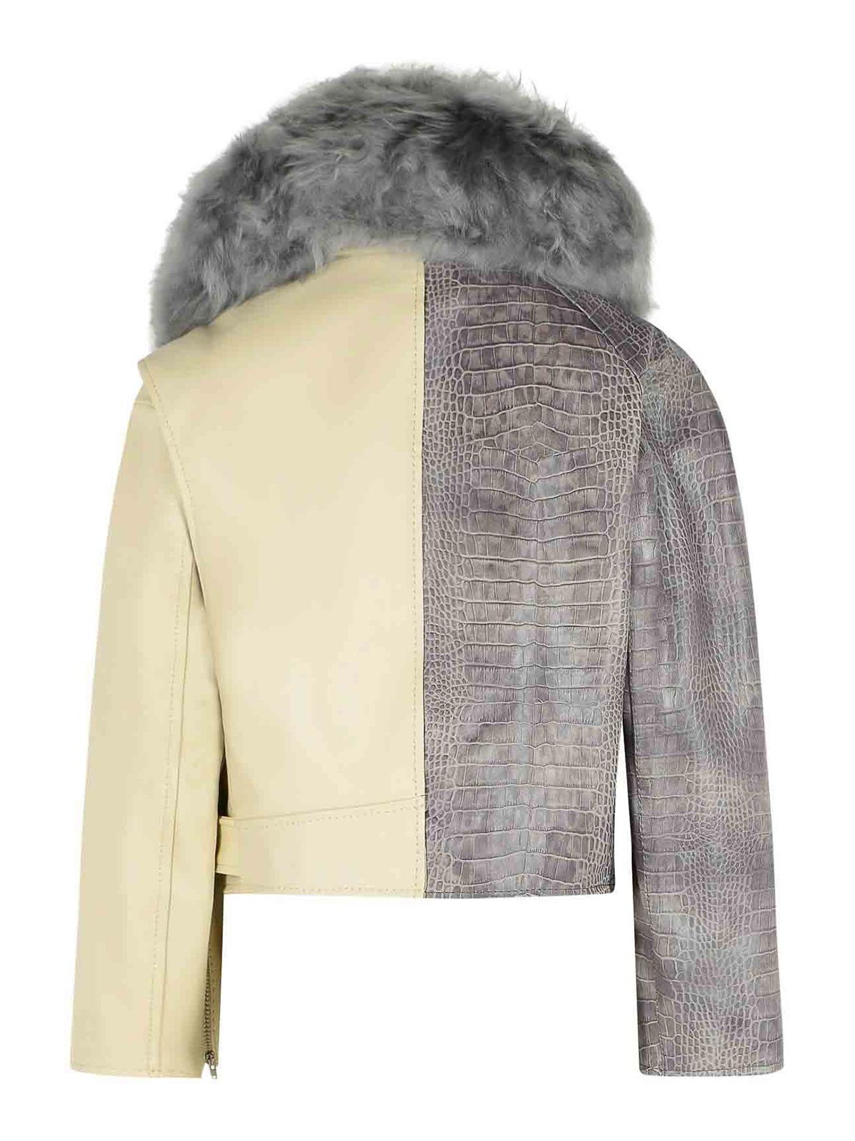 Grey Leather Jacket JKMX0380QUULV88300W10 (Marni / レザー&ファージャケット・コート ) | Marni (マルニ)(1)