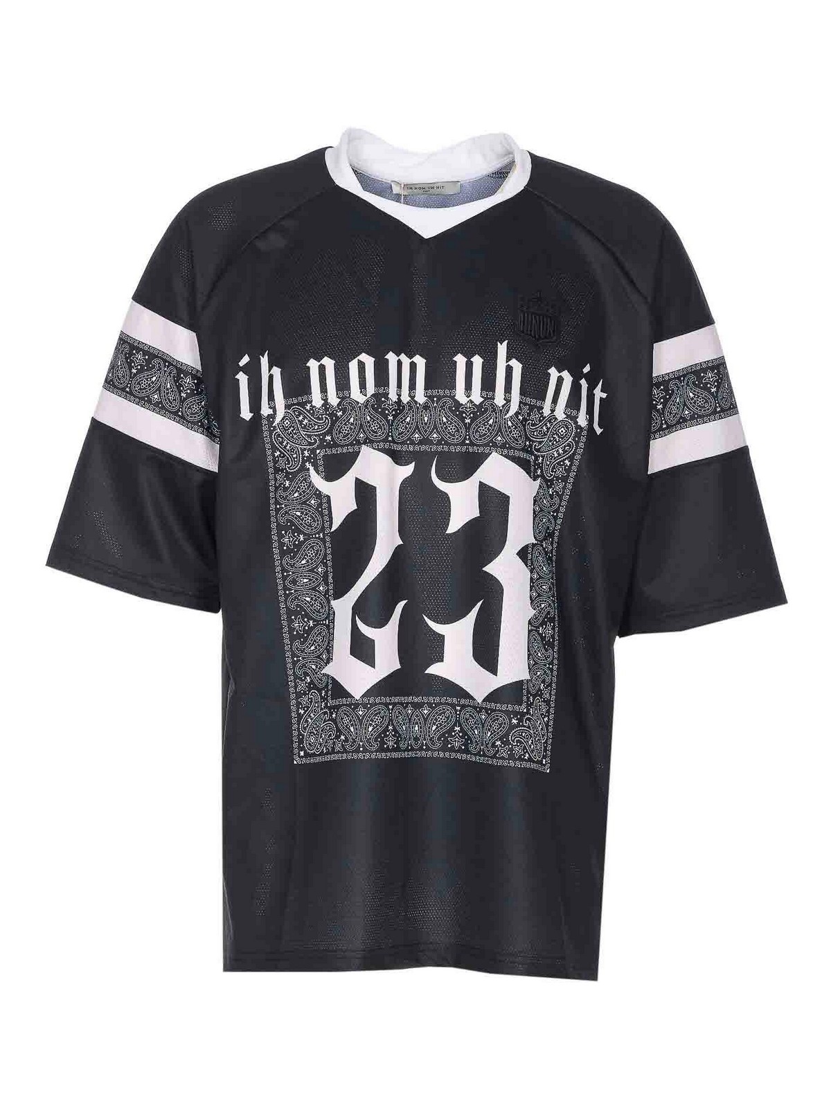Black T-Shirt NUW25222519 (IH NOM UH NIT / Tシャツ・カットソー ) | IH NOM UH NIT (インノミネイト)
