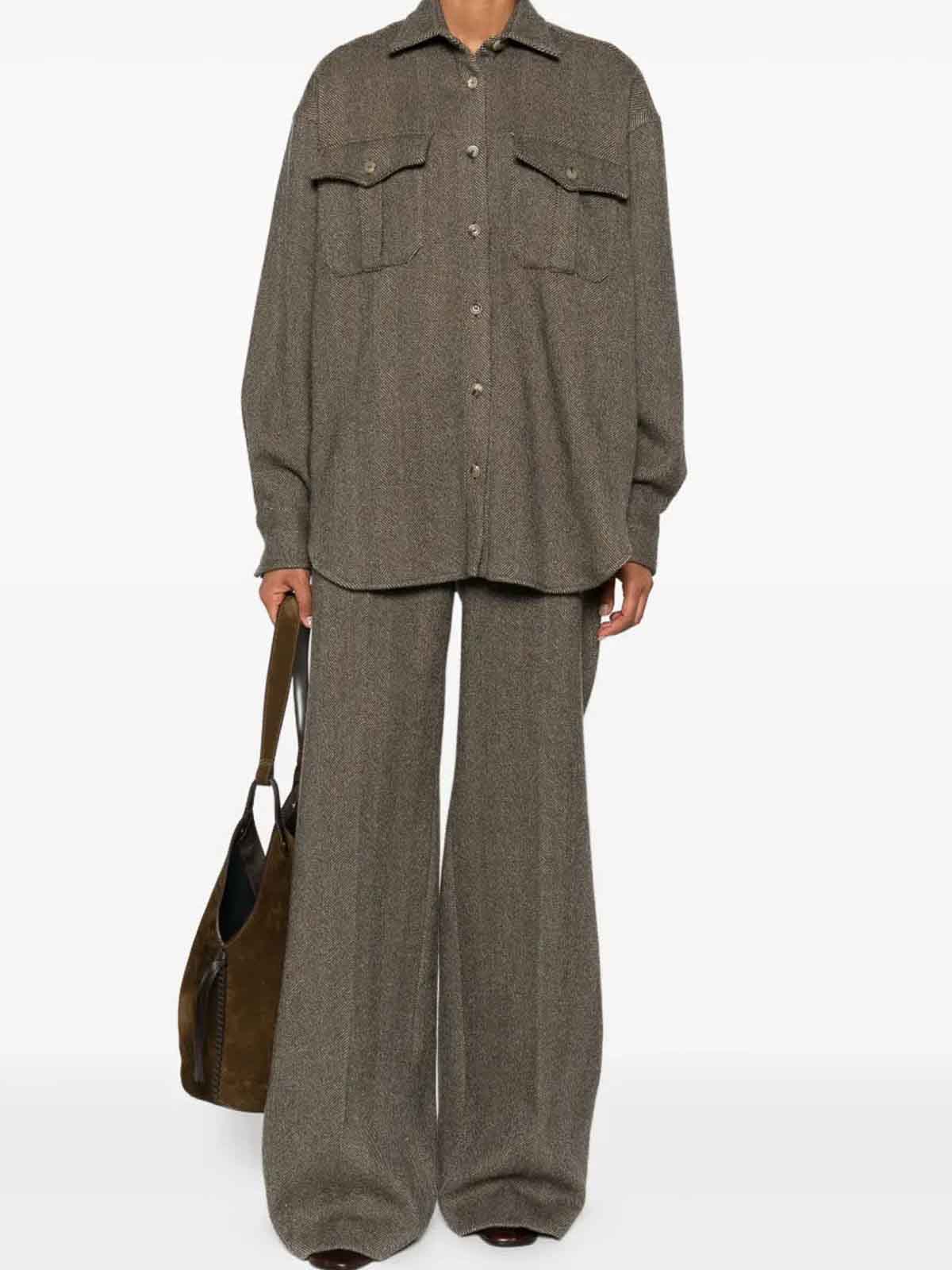 Houndstooth Trousers D476P718OQRJ4701 (ERMANNO SCERVINO / パンツ ) | ERMANNO SCERVINO (エルマンノ シェルヴィーノ)(1)