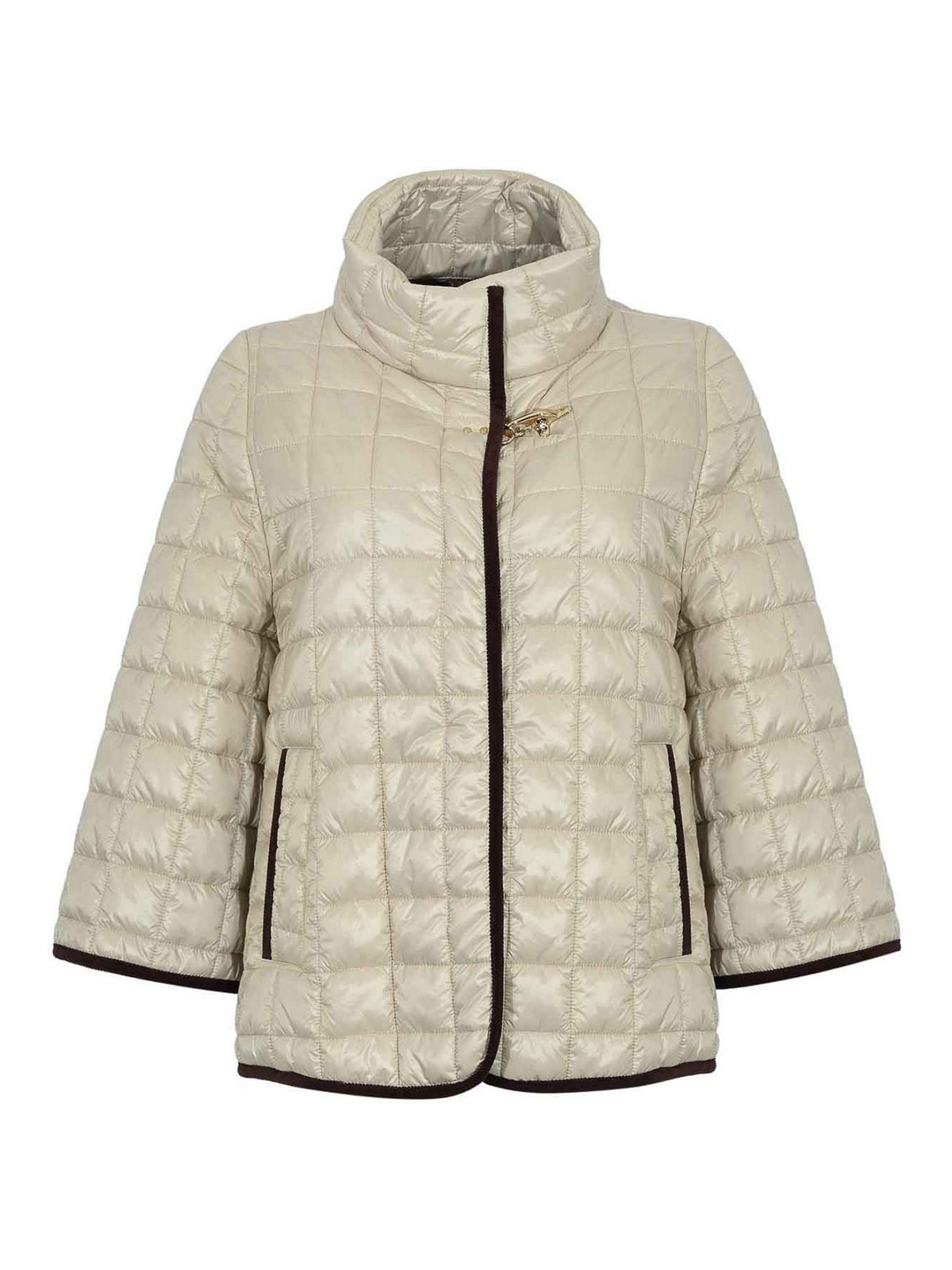 Quilted Nylon And Velvet Cape With Hook NAW22513490XOS210B (Fay / ダウンジャケット・コート ) | Fay (フェイ)