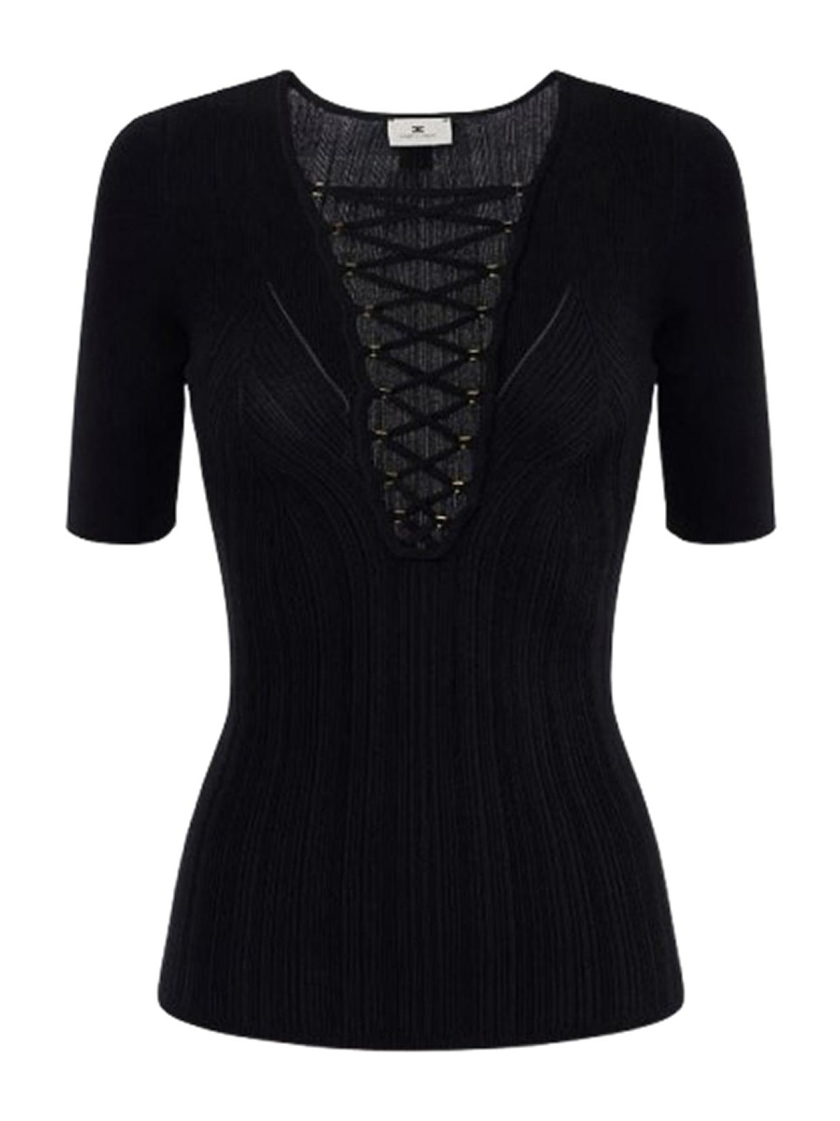 Neckline Tricot Top MK57B52E3110 (Elisabetta Franchi / Tシャツ・カットソー ) | Elisabetta Franchi (エリザベッタ フランキ)