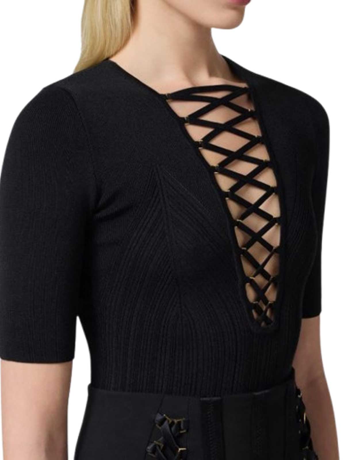 Neckline Tricot Top MK57B52E3110 (Elisabetta Franchi / Tシャツ・カットソー ) | Elisabetta Franchi (エリザベッタ フランキ)(1)