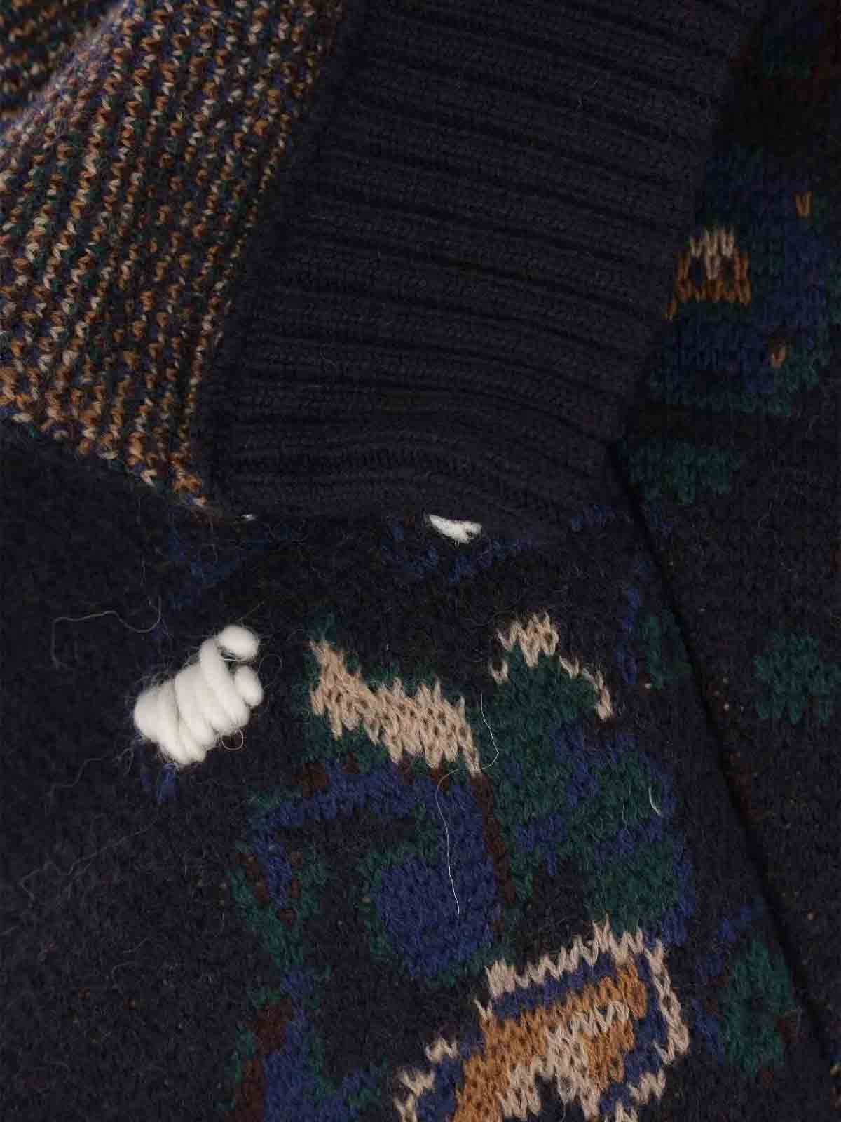 Floral Jacquard Knit Blouson 2507983NAVY (sacai / ニット・セーター・カーディガン ) | sacai (サカイ)(2)