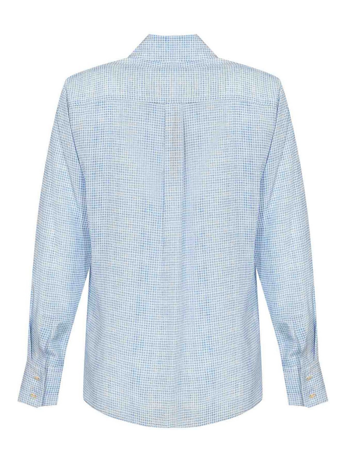 Nola Silk Shirt With Micro Checked Pattern 25261160316E15 (Max Mara Studio / シャツ・ブラウス ) | Max Mara Studio (マックスマーラ ステュディオ)(1)