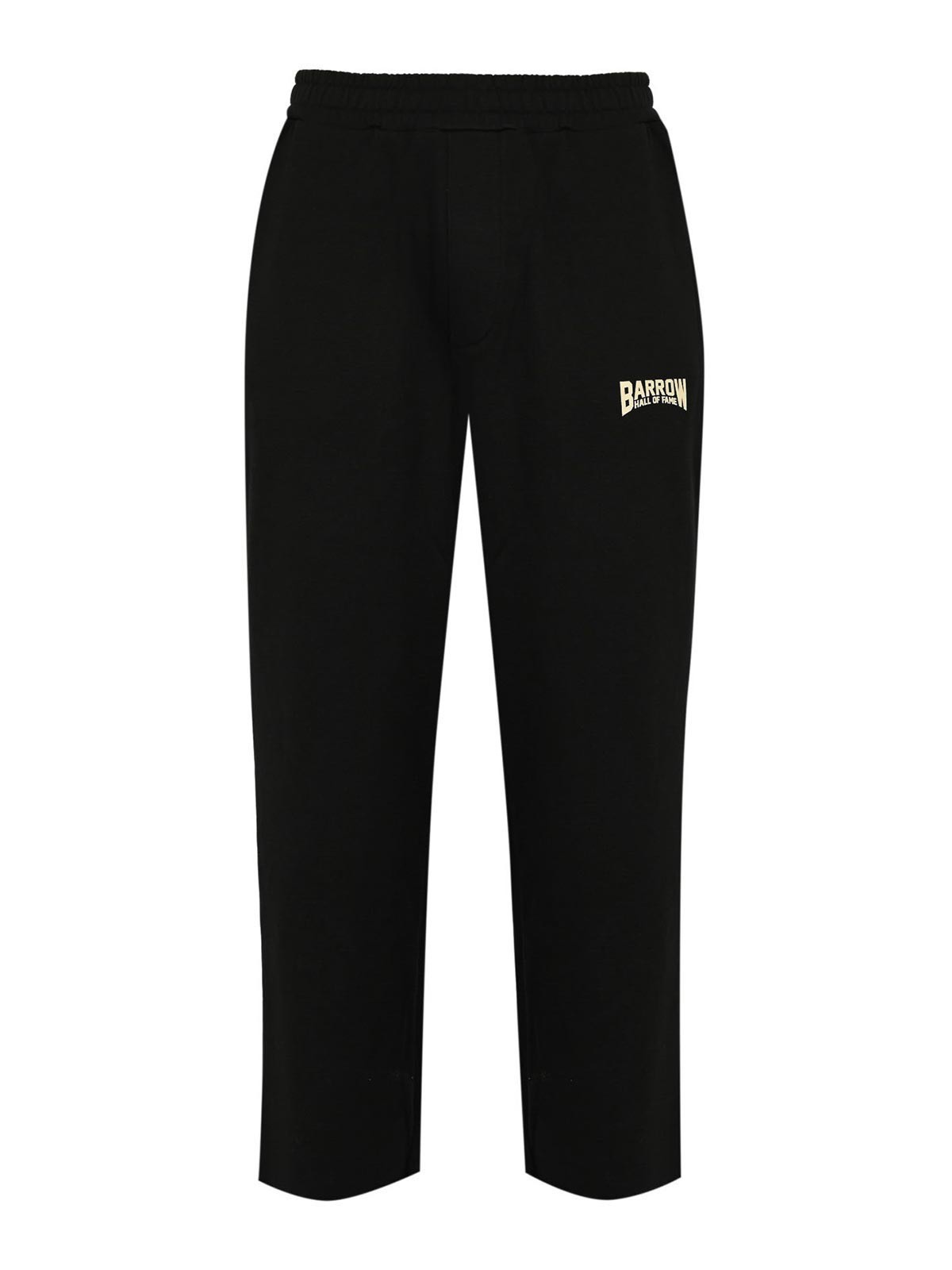 Hall Of Fame Black Logo Print Cotton Trousers F5BWUAFP045110 (BARROW / パンツ ) | BARROW (バロウ)