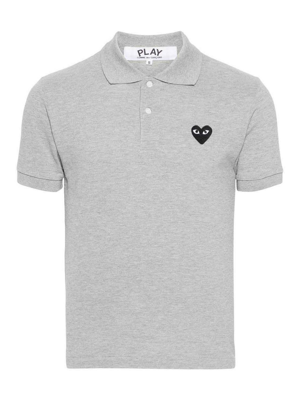 Logo Heart Polo T-Shirt AXT078051GREY (PLAY Comme Des Garçons / ポロシャツ ) | PLAY Comme Des Garçons (プレイ コムデギャルソン)