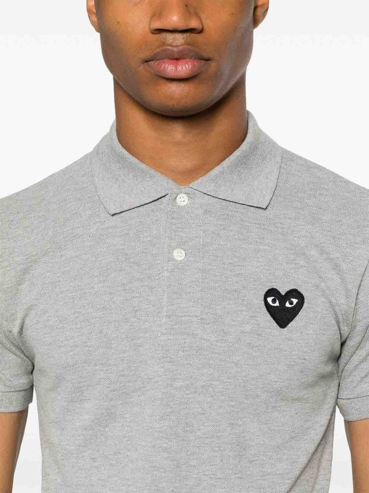 Logo Heart Polo T-Shirt AXT078051GREY (PLAY Comme Des Garçons / ポロシャツ ) | PLAY Comme Des Garçons (プレイ コムデギャルソン)(1)