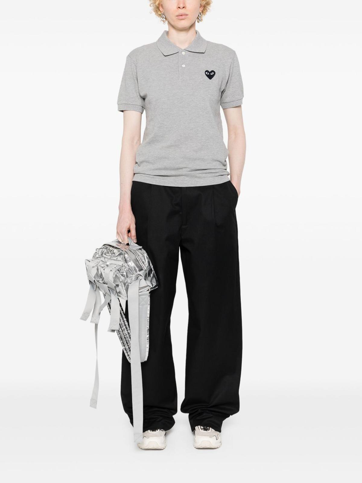 Logo Heart Polo T-Shirt AXT078051GREY (PLAY Comme Des Garçons / ポロシャツ ) | PLAY Comme Des Garçons (プレイ コムデギャルソン)(4)
