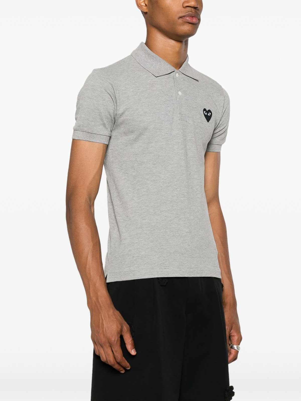 Logo Heart Polo T-Shirt AXT078051GREY (PLAY Comme Des Garçons / ポロシャツ ) | PLAY Comme Des Garçons (プレイ コムデギャルソン)(5)