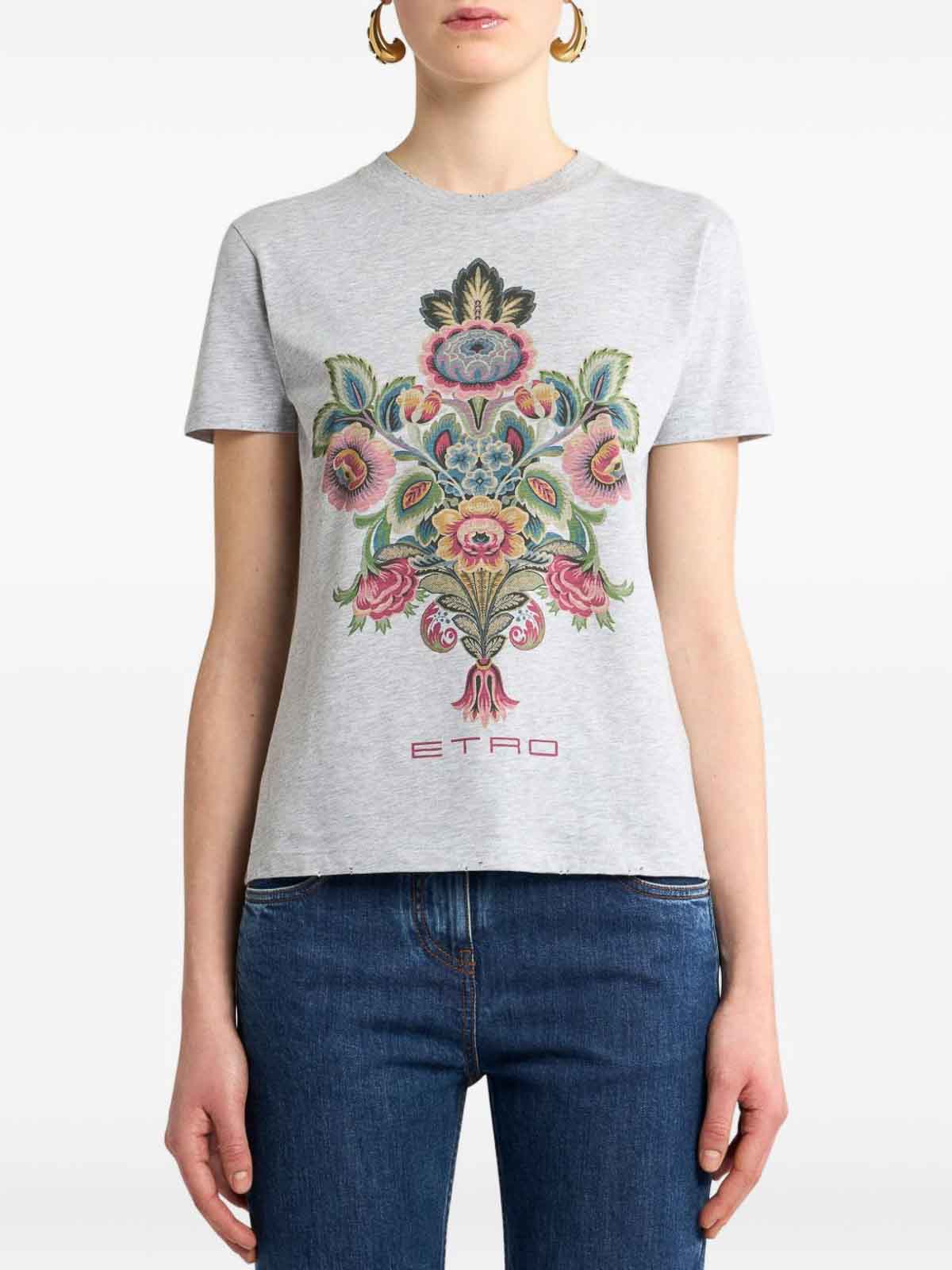 Cotton T-Shirt With Placed Print WRMA0006AKB22S8290 (ETRO / Tシャツ・カットソー ) | ETRO (エトロ)(3)