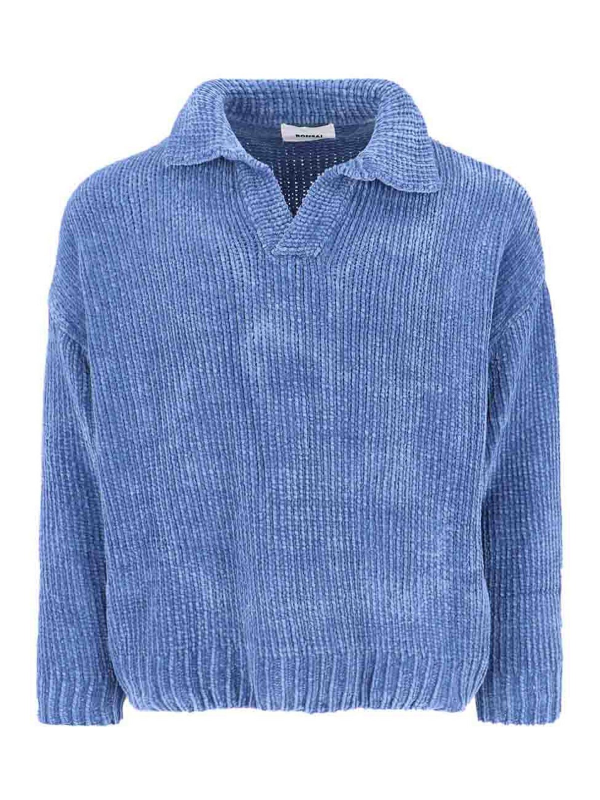 Chenille Polo Shirt AW25KN013BLU (BONSAI / ニット・セーター・カーディガン ) | BONSAI (ボンサイ)
