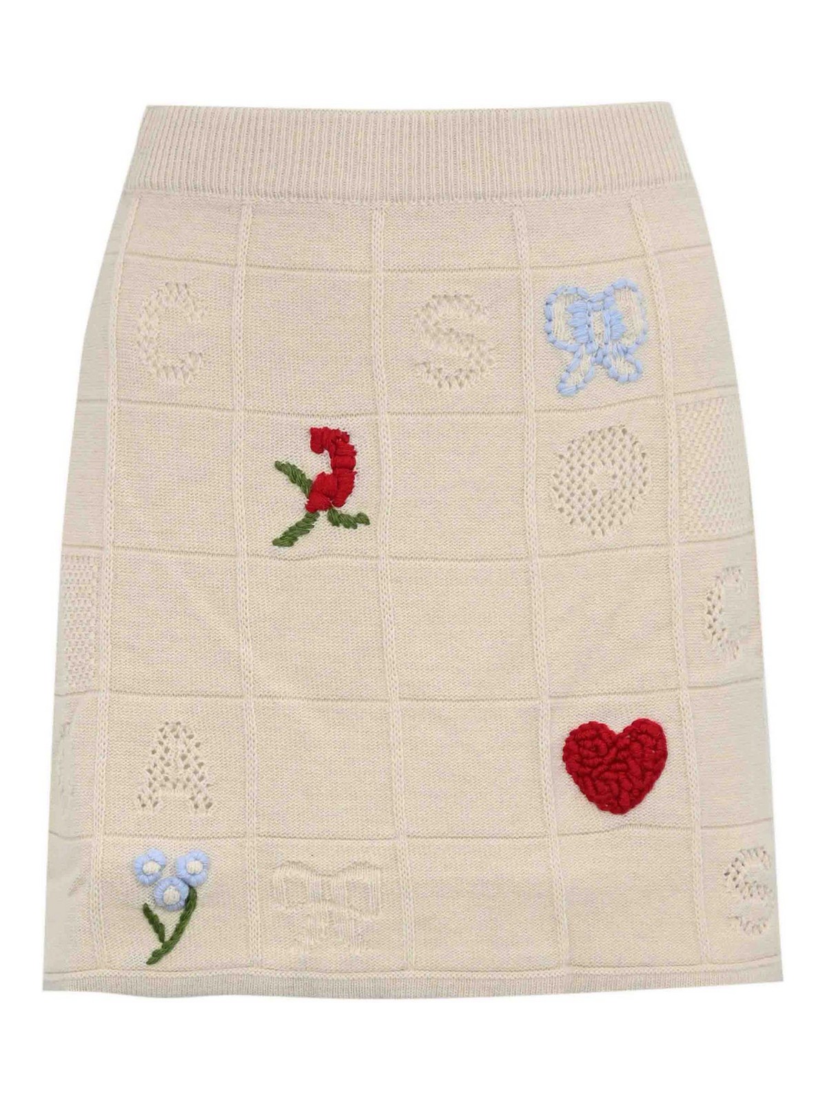 Treeblend Wool Yarn Skirt With Embroidery 252TP331100522 (TWINSET / スカート ) | TWINSET (ツインセット)