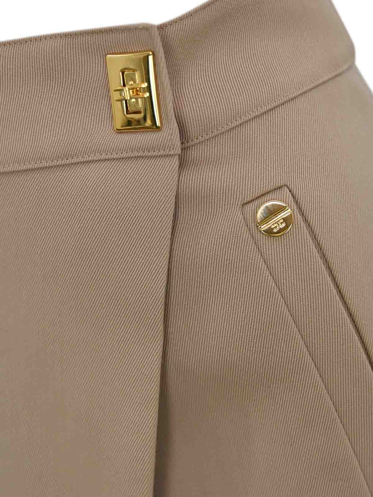 Short Skirt In Wool Blend Gabardine GO12656E2EA2 (Elisabetta Franchi / スカート ) | Elisabetta Franchi (エリザベッタ フランキ)(2)