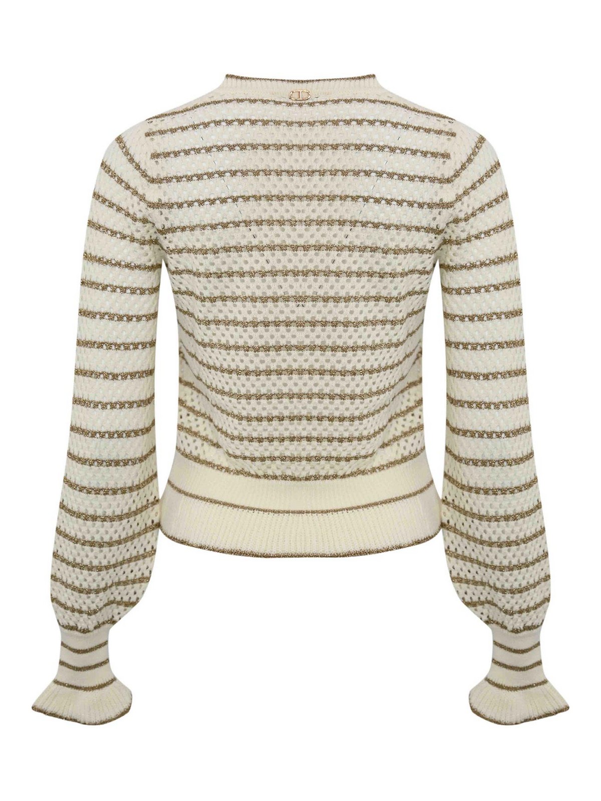 Striped Mesh Sweater In Cotton 252TP353212804 (TWINSET / ニット・セーター・カーディガン ) | TWINSET (ツインセット)(1)