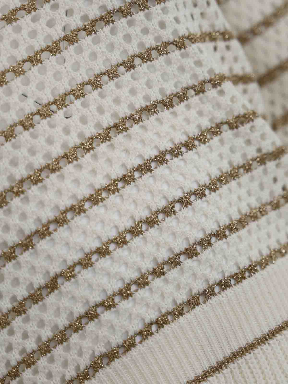 Striped Mesh Sweater In Cotton 252TP353212804 (TWINSET / ニット・セーター・カーディガン ) | TWINSET (ツインセット)(2)