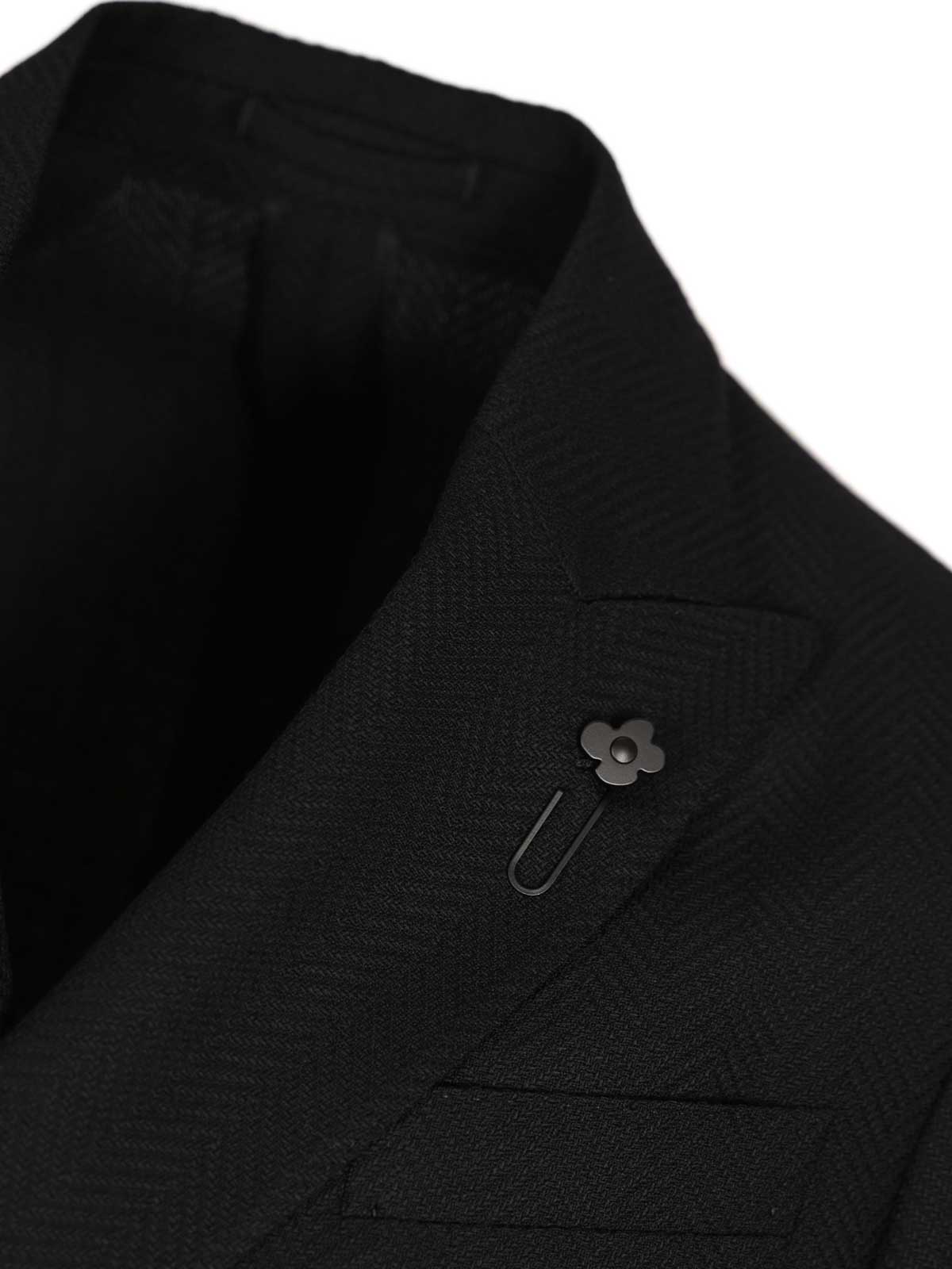 Roma Double-Breasted Jacket In Virgin Wool CN6203E20CN65502990 (LARDINI / ブレザー・ジャケット ) | LARDINI (ラルディーニ)(2)