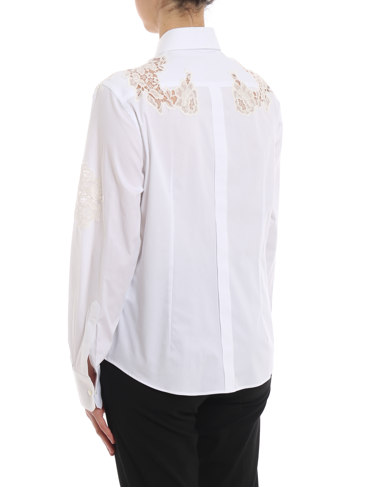 White cotton and lace shirt F5K35TFUEAJW0800 (Dolce & Gabbana / シャツ・ブラウス ) | Dolce & Gabbana (ドルチェガッバーナ)(3)