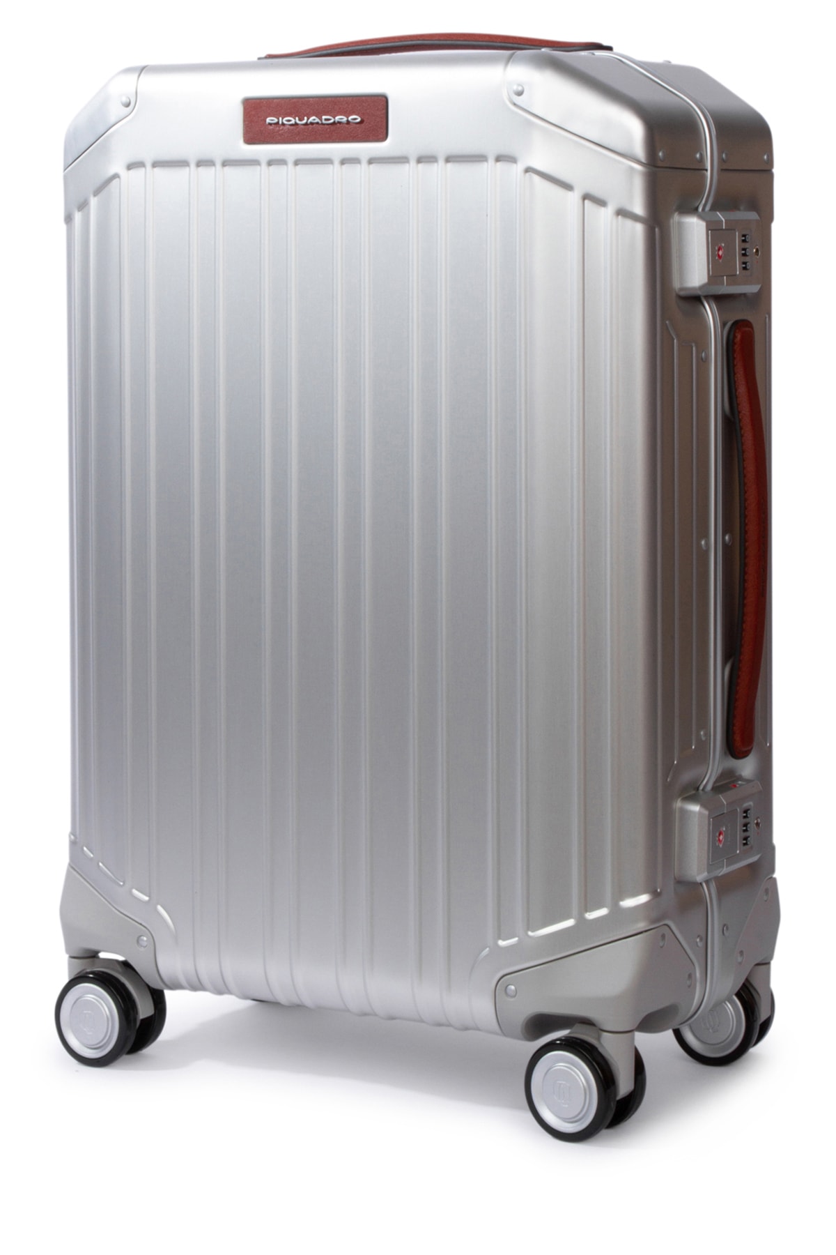 TROLLEY CABINA SLIM 4 RUOTE IN ALLUMINIO E PELLE BV4425ALUGRCU (PIQUADRO / ビジネス・トラベルバッグ ) | PIQUADRO (ピクアドロ)(1)