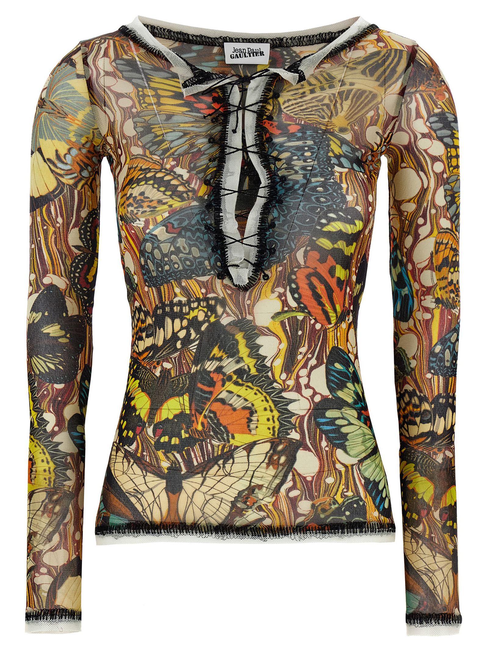 'Re-edition - The Yellow Butterfly' cardigan 2601WTO448M020P1090 (Jean Paul GAULTIER / Tシャツ・カットソー ) | Jean Paul GAULTIER (ジャンポール ゴルチエ)